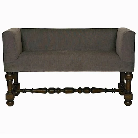 Cortland Bench with Turned Legs